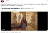 A tweet posted by @livie_sza. The tweet reads, "every female gen z artist after this tried making a female rage hit😭 they really wanted her good 4 u nachos."
