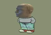 An edit of the "chill guy":https://knowyourmeme.com/memes/just-a-chill-guy-my-new-character meme. Styro Steve's head has been edited over chill guy's.