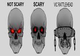A Megadeath meme based on the Not Scary / Scary Skull meme format