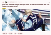 Example of Redditors using the "catchphrase":https://knowyourmeme.com/memes/cultures/catchphrases and "snowclone":https://knowyourmeme.com/memes/snowclone "Kuzan is much faster and can freeze his opponents." After the meme began on /r/OnePiecePowerScaling on December 10th, other power-scaling subreddits used the template to share their own versions of the meme.