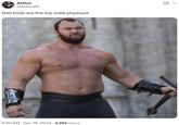 A parody "dad bod" post based on an image of The Mountain from Game of Thrones, played by strongman Hafþór Júlíus Björnsson