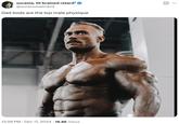A "dad bod" parody post based on a photo of bodybuilder Chris Bumstead