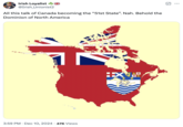 Several internet users joked about Donald Trump's "51st State" comments, as seen in a December 18th, 2024 post by @Irish_Unionist2 that put forth the idea of the "Dominion of North America."