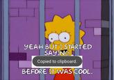 YEAH BUT I STARTED SAYING Copied to clipboard. BEFORE IT WAS COOL.