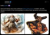 The X "gimmick accounts":https://knowyourmeme.com/memes/gimmick-accounts, @god (God) and @s8n (Satan) posted cryptic blank tweets, which were later revealed by @SHL0MS to be a partnership to manage the meme accounts with the aid of the "Eliza AI tool":https://knowyourmeme.com/memes/ai16z-eliza-ai-agent. 
