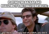 A meme about _The Bazaar_ deckbuilding video game nearing release.