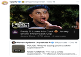 A "tweet":https://knowyourmeme.com/memes/sites/twitter-x using the Bro You're F------ Latinx meme showing _Jersey Shore_":https://knowyourmeme.com/memes/subcultures/jersey-shore cast member Pauly D yelling with top and bottom "Impact":https://knowyourmeme.com/memes/impact captions reading, "Bro you're f------ "Latinx":https://knowyourmeme.com/memes/latinx."