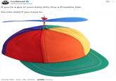 A parody of the If You're a Guy in Your Early 20s, Buy a Rolex post. User suggests buying a propeller hat instead
