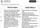 A tweet by @PaulSkallas. The tweet criticizes Emily Wilson's translation of "Sing to me of the man, Muse, the man of twists and turns driven time and again off course, once he had plundered the hallowed heights of Troy," as, "Tell me about a complicated man."