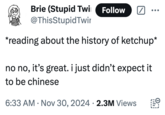 A "tweet":https://knowyourmeme.com/memes/sites/twitter-x about the When You Get to Heaven but It's "Chinese":https://knowyourmeme.com/memes/cultures/china "TikTok":https://knowyourmeme.com/memes/sites/tiktok video.