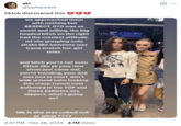 A "tweet":https://knowyourmeme.com/memes/sites/twitter-x upset by the fact that "TikTok":https://knowyourmeme.com/memes/sites/tiktok had discovered the Instagram story from a fan who met Lily-Rose Depp and 070 Shake in SoHo, New York, and was turned off by Depp's "crazy attitude" and outfit with a "trench coat buttoned to the TOP and these ballerina ass slippers."
