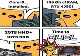 Joke about a PC with powerful and expensive hardware being wasted on Yu-Gi-Oh