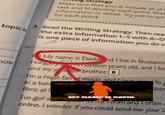 A "name soundalike":https://knowyourmeme.com/memes/name-soundalikes meme. The meme shows a red circle around the words "my name is David" in a text book, which leads to an image of the FNAF Mimic Song's thumbnail.