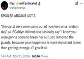 Those caught by surprise by the Caitvi sex scene have not read the room.