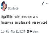 An Arcane fan replies positively to getting fan service in the form of the Caitvi sex scene.