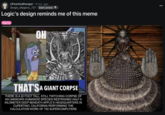 A post drawing a visual relation between the "Giant Corpse Beneath Apple's Headquarters" and an entity in the game "_Fear and Hunger_":https://knowyourmeme.com/memes/subcultures/fear-and-hunger.