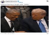 Angela Belcamino ✔ @AngelaBelcamino. Follow Obama having a laugh with "Hitler." X 11:37 AM Jan 9, 2025