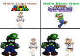 They’re both depressed, due to them loosing someone important Hello Luigi from SUPER MARIO TM Hello Blanc from 超次元ゲイム ネプチュス THE ANIMATION