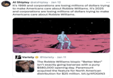 A meme about the Robbie Williams biopic "Better Man" failing in the US using an image of "Dr. Manhattan":https://knowyourmeme.com/memes/dr-manhattan-kills-rorshach from "_Watchmen_":https://knowyourmeme.com/memes/subcultures/watchmen.