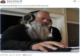 A meme of Rick Rubin with his eyes closed wearing big headphones listening to music. The meme reads, "Investing $50M into a pre product Ai startup."