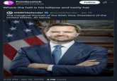 Memes about J.D. Vance's official portrait made the rounds online in January 2025, with people comparing it to the "people with blue eyes":https://knowyourmeme.com/memes/people-with-blue-eyes meme, or "editing it":https://knowyourmeme.com/memes/jd-vance-portrait-edits to exaggerate his features. 