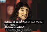 Early meme featuring David Lynch refusing to elaborate. The exploitable meme is taken from a 2007 BAFTA lecture series featuring David Lynch in a conversation with Jason Barlow where Lynch says, "Believe it or not, _Eraserhead_ is my most spiritual film." Barlow asks, "Elaborate on that," to which Lynch simply replies, "No." The meme came to be edited to show Lynch or other personalities giving provocative statements without substantiating them.
