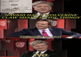 Meme featuring David Lynch refusing to elaborate. The exploitable meme is taken from a 2007 BAFTA lecture series featuring David Lynch in a conversation with Jason Barlow where Lynch says, "Believe it or not, _Eraserhead_ is my most spiritual film." Barlow asks, "Elaborate on that," to which Lynch simply replies, "No." The meme came to be edited to show Lynch or other personalities giving provocative statements without substantiating them.