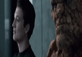 Say That Again GIF of Reed Richards turning towards The Thing in Fantastic Four (2015)