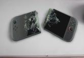 A sequel to the Nintendo Switch Broken in Half image. The image shows the Nintendo Switch 2 console broken in half.