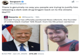 A "tweet":https://knowyourmeme.com/memes/sites/twitter-x concerned about people celebrating the pardoning of "Silk Road":https://knowyourmeme.com/memes/sites/silk-road founder "Ross Ulbricht":https://knowyourmeme.com/memes/people/dread-pirate-roberts.