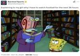 American football version of the Gary Explaining to SpongeBob meme