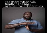 Teachers when you finally fight back against the school bully