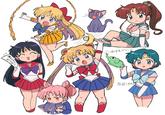 Sailor Moon doodle by @nanashi4488 水でもかぶって 反省しなさい