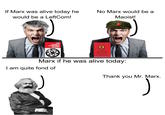 Marx If He Was Alive Today Template A template for the Karl Marx version of the I Am Quite Fond of meme.