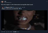 "Rappers vs. Athlete Chains" refers to memes and jokes inspired by "NFL":https://knowyourmeme.com/memes/cultures/nfl-american-football player and Philadelphia Eagles quarterback Jalen Hurts' custom diamond chain, with internet users joking about the diamonds "dancing" on his chain, or making memes about being blinded by the chain. These jokes later evolved into comparisons about the differences between the jewelry worn by "rappers":https://knowyourmeme.com/memes/cultures/rap-hip-hop and the jewelry worn by athletes.