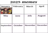 2025 memes January February March April 2 NINTENDO SWITCH May June July August September October November December