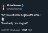 Tweet by X user @michaeljknowles inspired the "catchphrase":https://knowyourmeme.com/memes/cultures/catchphrases, "I Don't Really Care, Margaret." Vice President "J.D. Vance":https://knowyourmeme.com/memes/people/jd-vance uttered the line in a January 2025 interview after CBS Face the Nation news anchor Margaret Brennan pressed him about his stance on immigration and Afghan refugee resettlement.