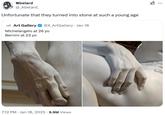 A meme humorously misinterpreting the "Michelangelo at 26, Bernini at 23" post