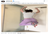 A "tweet":https://knowyourmeme.com/memes/sites/twitter-x turning the original "Roommate's Girl Got an IUD, Safe To Say He's Pretty Excited" tweet into a "snowclone":https://knowyourmeme.com/memes/snowclone. It instead reads, "Roommate's girl got a DUI, safe to say he’s pretty excited," akin to "Ironic Drunk Driving":https://knowyourmeme.com/memes/drunk-driving-memes memes.