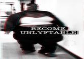 An edited image of Detroit rapper Dank Demoss. The image reads "become unlyftable," referencing her lawsuit with Lyft because the driver refused to take her on account of her weight.
