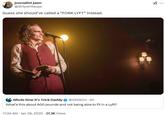 A tweet reading, "Guess she should’ve called a “FORK LYFT” instead." The tweet references a lawsuit filed against Lyft by Dank Demoss.