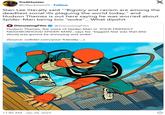 TrollHunter @CBeckman25 Follow X Stan Lee literally said ""Bigotry and racism are among the deadliest social ills plaguing the world today." and Hudson Thames is out here saying he was worried about Spider-Man being too "woke"... What d------ + DiscussingFilm @DiscussingFilm Hudson Thames, the voice of Spider-Man in 'YOUR FRIENDLY NEIGHBORHOOD SPIDER-MAN', says his "biggest fear was that [the show] was gonna be annoying and woke" (Source: collider.com/your-friendly-...) 40 11:40 AM - Jan 28, 2025