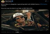 POP Pop Crave CRAVE @PopCrave Bruno Mars is allegedly in gambling debt with MGM Casino, @Complex reports. Sources say the debt is as high as $50 MILLION. XXIV 5:48 PM · Mar 16, 2024 11.8M Views
