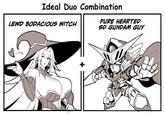 Ideal Duo Combination PURE HEARTED LEWD BODACIOUS WITCH SD GUNDAM GUY