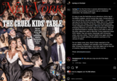 "New York Magazine's 'The Cruel Kids' Table' Cover" refers to a viral cover story published by New York Magazine on January 27th, 2025, featuring photos taken at the "Power 30 Awards," an event co-sponsored by "TikTok":https://knowyourmeme.com/memes/sites/tiktok to celebrate social media influencers who aided in "Donald Trump's":https://knowyourmeme.com/memes/people/donald-trump "reelection":https://knowyourmeme.com/memes/events/2024-united-states-presidential-election--3. While some internet users described the photos as "sinister," citing the high-contrast and supposedly garishly lighting, conservative internet users described the images as flattering, with "J.D. Vance":https://knowyourmeme.com/memes/people/jd-vance tweeting, "It’s like they’re trying to make us look cool." CJ Pearson, co-chair of the Republican National Committee Youth Advisory Council and a Black influencer who co-hosted the event accused the writer of the story of distorting the racial makeup at the party, saying that he and other non-white attendees were cropped out of the cover photo purposefully.