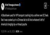 Some internet users expressed suspicion and confusion about how a military aircraft and a commercial plane could crash minutes before the plane was set to land, as seen in a tweet by X user @TheWapplehouse.