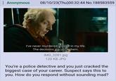 Master detective has his plans foiled by Jigsaw.