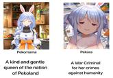 Sugar PEKORA USADA Pekomama cooking Cat Cooking Pekora A kind and gentle queen of the nation of Pekoland A War Criminal for her crimes against humanity