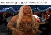 Early notable meme featuring "Beyoncé;s":https://knowyourmeme.com/memes/people/beyonce startled and surprised reaction to winning Best Country Album for _Cowboy Carter_ at the 2025 "Grammys":https://knowyourmeme.com/search?context=entries&sort=relevance&q=grammy. Many Beyoncé fans began sharing the video and its "GIF":https://knowyourmeme.com/memes/cultures/gif form as a reaction meme in early February 2025, comparing it to memes like "Elizabeth Debicki Standing Up":https://knowyourmeme.com/memes/elizabeth-debicki-standing-up and "Even She Was Weirded Tf Out":https://knowyourmeme.com/memes/pinkpantheress-turning-around-even-she-was-weirded-tf-out.