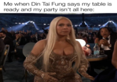 Early notable meme featuring "Beyoncé's":https://knowyourmeme.com/memes/people/beyonce startled and surprised reaction to winning Best Country Album for _Cowboy Carter_ at the 2025 "Grammys":https://knowyourmeme.com/search?context=entries&sort=relevance&q=grammy. Many Beyoncé fans began sharing the video and its "GIF":https://knowyourmeme.com/memes/cultures/gif form as a reaction meme in early February 2025, comparing it to memes like "Elizabeth Debicki Standing Up":https://knowyourmeme.com/memes/elizabeth-debicki-standing-up and "Even She Was Weirded Tf Out":https://knowyourmeme.com/memes/pinkpantheress-turning-around-even-she-was-weirded-tf-out.